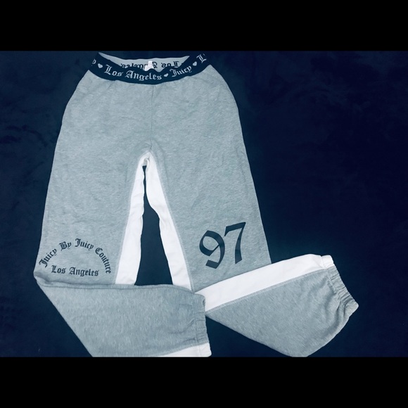 Juicy Couture Pants - Juicy by Juicy Couture Gray and White Sweatpants